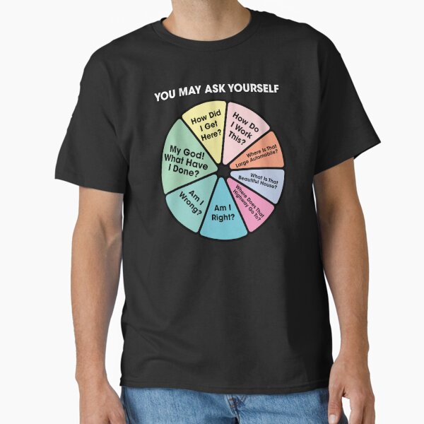 Item preview, 80's Music Retro Lyrics - You May Ask Yourself Pie Chart designed and sold by el-em-cee.