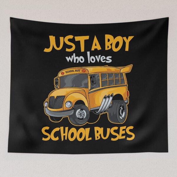Item preview, Just A Boy Who Loves School Buses Cute Kids Bus Lovers  designed and sold by AdalineFranecki.