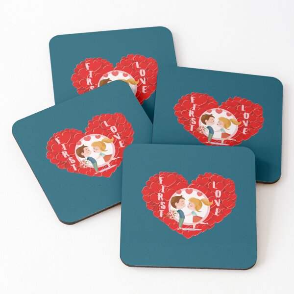 Item preview, First Love (on Turquoise) designed and sold by PawsitiveMum.