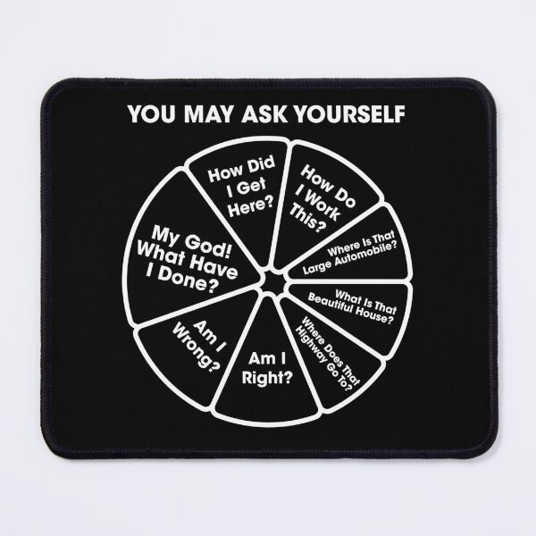 Item preview, Once In A Lifetime - You May Ask Yourself Pie Chart B&W designed and sold by el-em-cee.