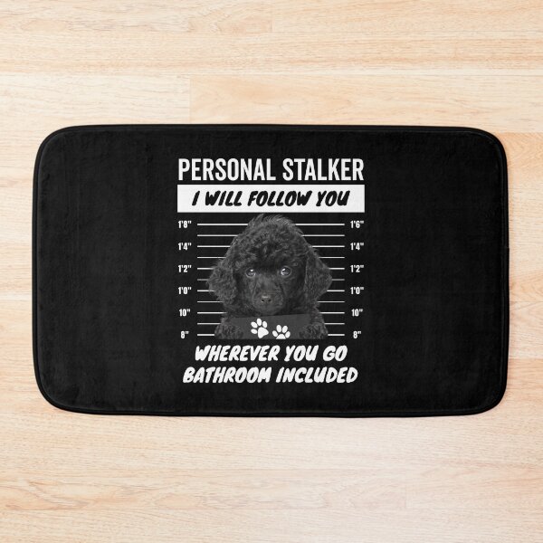 Item preview, Personal Stalker Dog – Black Toy Poodle designed and sold by More Cute Dogs.