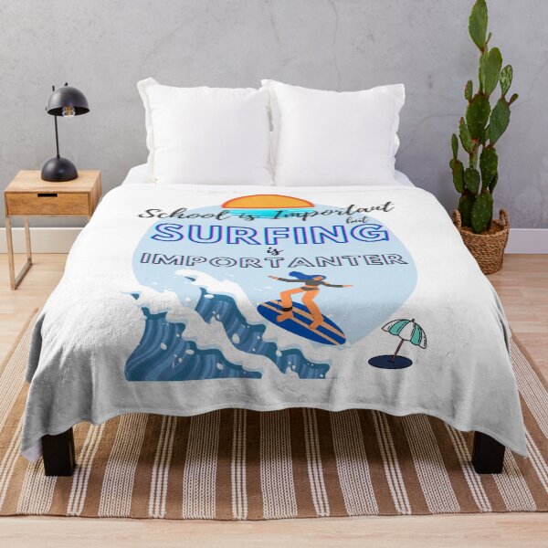 Item preview, School is important but surfing is importanter surf lovers design designed and sold by mark-taylor.