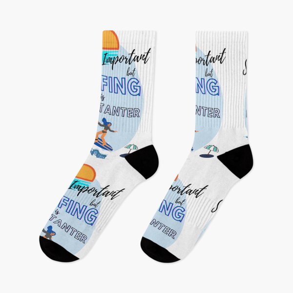 Item preview, School is important but surfing is importanter surf lovers design designed and sold by mark-taylor.