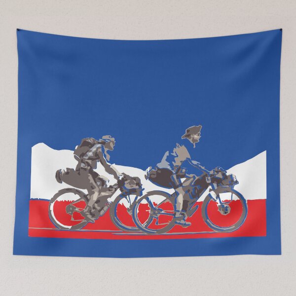 Item preview, France French  flag Bikepacking gravel bike solo travel travelling by bike bikepacker  designed and sold by angelpardo.