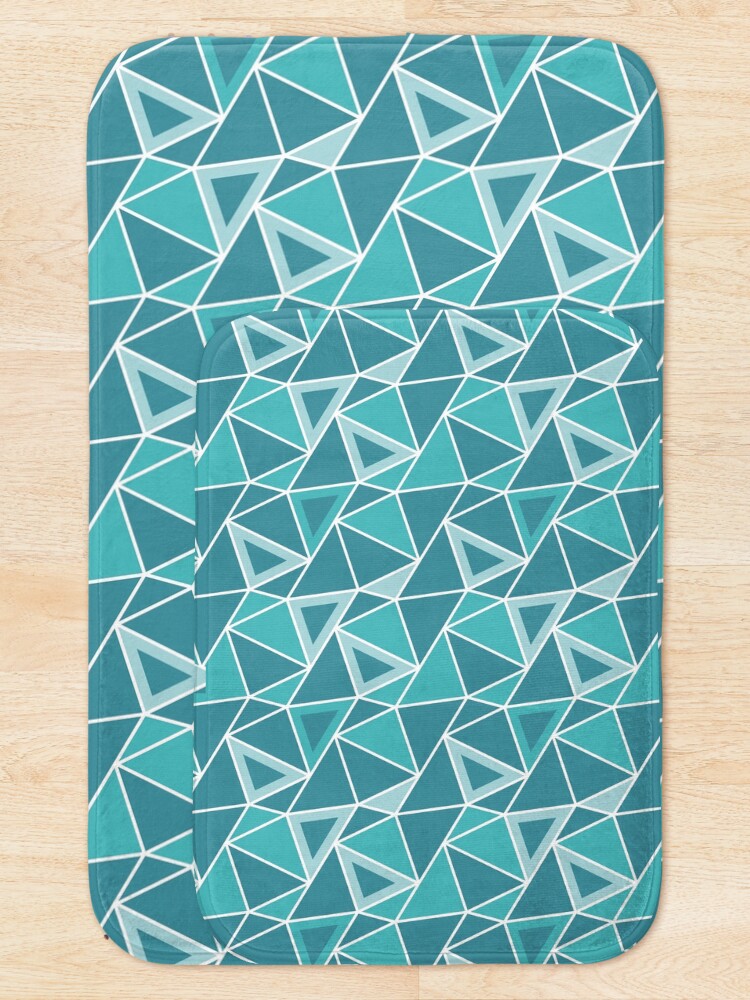 Thumbnail 5 of 6, Bath Mat, Geometric Shape Pattern designed and sold by samirski.