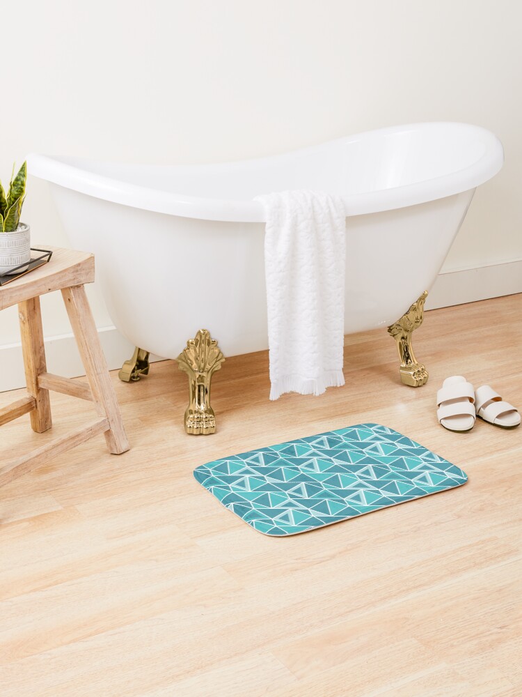 Thumbnail 2 of 6, Bath Mat, Geometric Shape Pattern designed and sold by samirski.