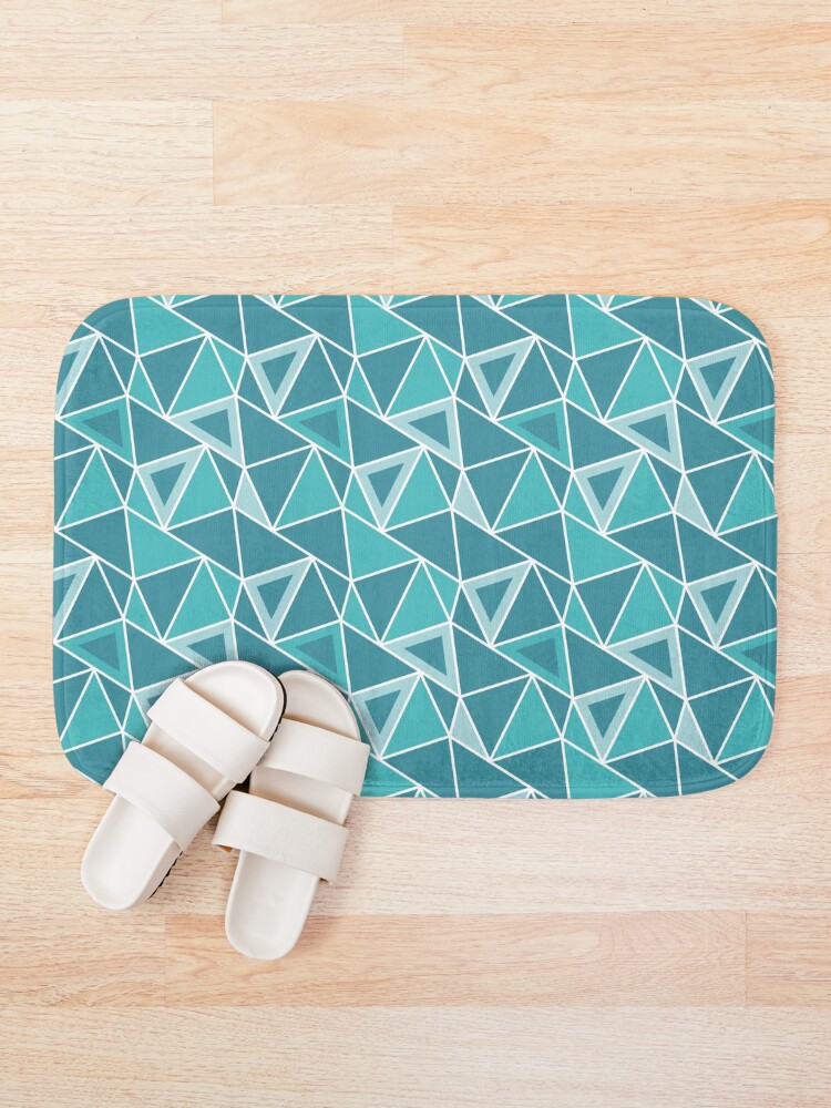 Thumbnail 1 of 6, Bath Mat, Geometric Shape Pattern designed and sold by samirski.