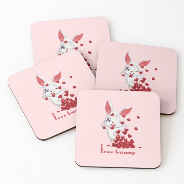 Item preview, Love Bunny (Red on Pink) designed and sold by PawsitiveMum.