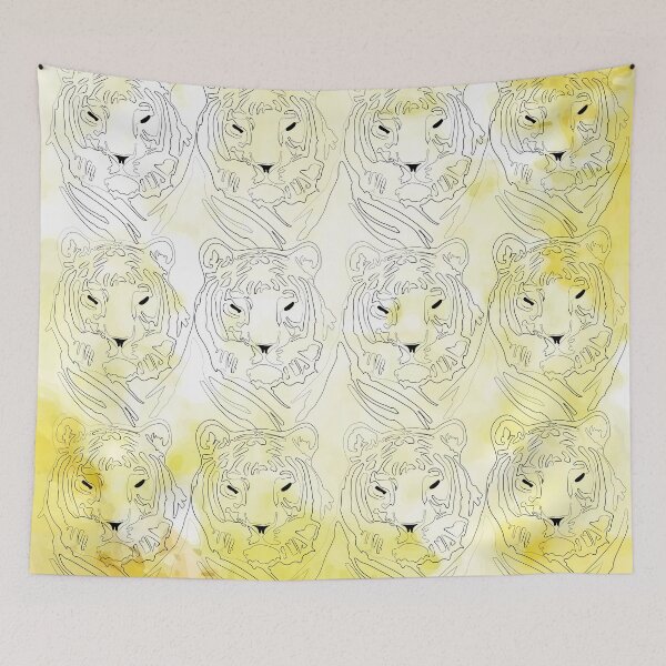 Item preview, Tiger Yellow watercolor pattern designed and sold by LIRAZ ZIV.