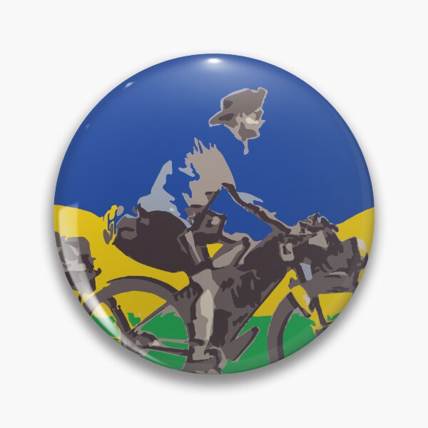 Item preview, Brazil Brasil  flag Bikepacking gravel bike solo travel travelling by bike bikepacker  designed and sold by angelpardo.