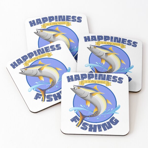 Item preview, Happiness is a day spent fishing. designed and sold by JockArts.