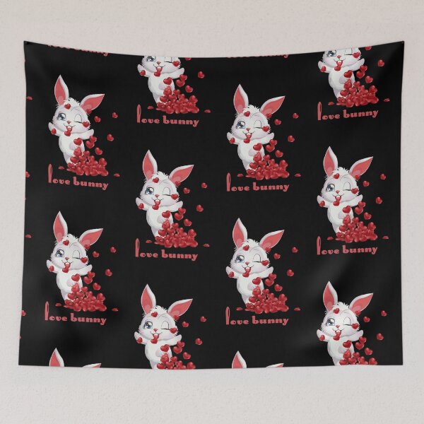 Item preview, Love Bunny (Red on Black) designed and sold by PawsitiveMum.