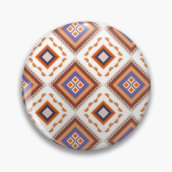 Item preview, Ethnic Pattern / Quilted Pattern / Pattern Background / Zigzag Pattern Brown Purple Orange designed and sold by RisaArt22.