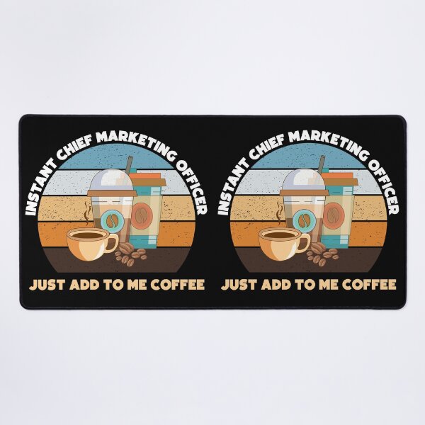 Vista previa del artículo con la obra «Director de marketing instantáneo, solo agrégueme café, divertido trabajo de director de marketing para amantes del café, departamento de marketing», diseñado y vendido por SGS-.