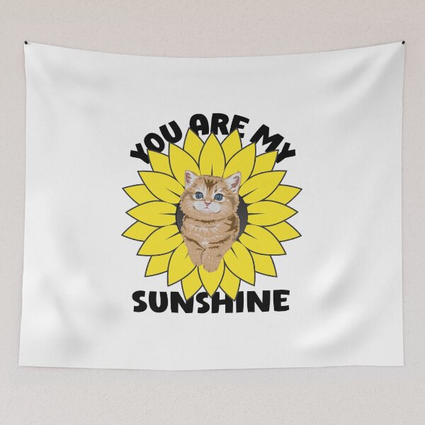 Item preview,  You Are My Sunshine Cat Sunflower designed and sold by Wheeler-Styl3.