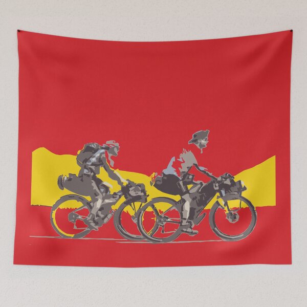 Item preview, Spain Spanish  flag Bikepacking gravel bike solo travel travelling by bike bikepacker  designed and sold by angelpardo.