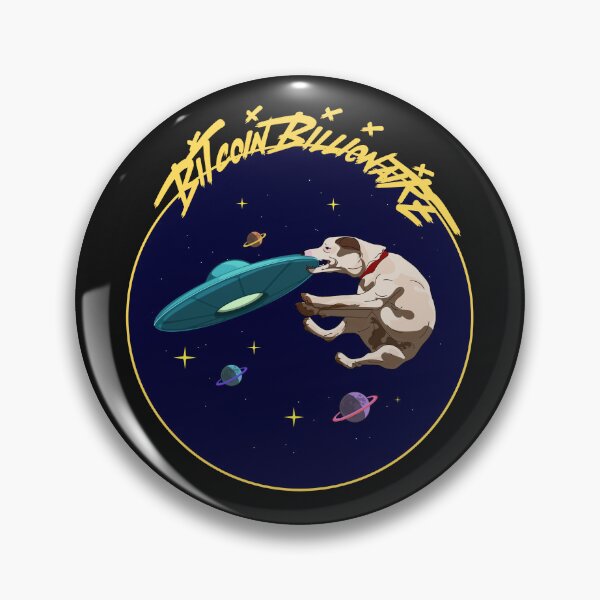 Item preview, Crypto Outer space Dog UFO Frisbee - Crypto Billionaire designed and sold by BearMrktGenius.