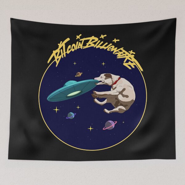 Item preview, Crypto Outer space Dog UFO Frisbee - Crypto Billionaire designed and sold by BearMrktGenius.