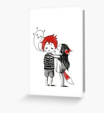 Boy and a fox Greeting Card