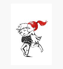 Girl and a boy Photographic Print