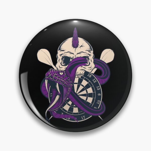 Item preview, Darts Champion Punk Skull Snake designed and sold by OmmeDesigns.