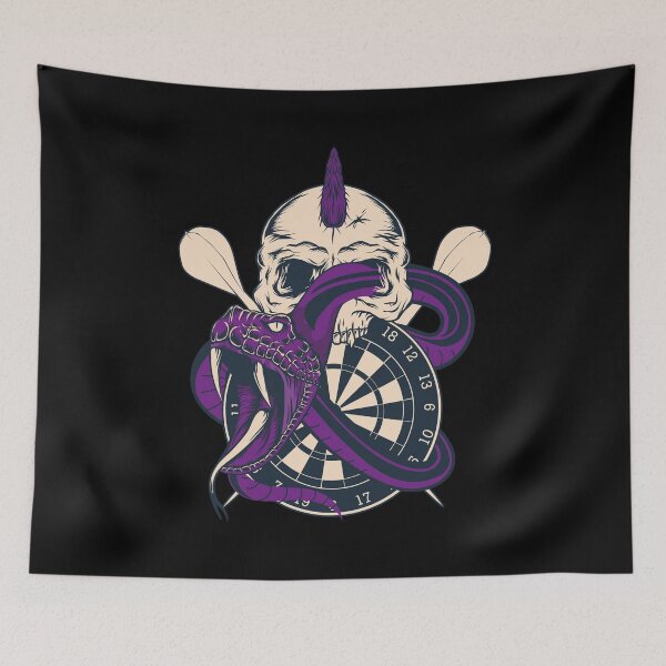 Item preview, Darts Champion Punk Skull Snake designed and sold by OmmeDesigns.