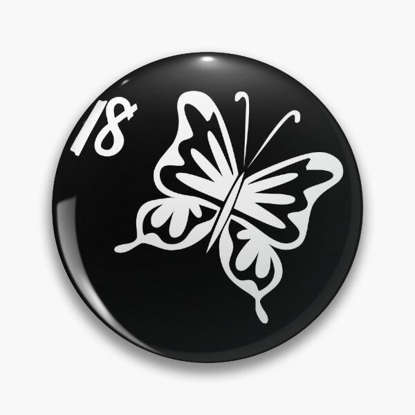 Item preview, Butterfly with the number 18 designed and sold by aminz4.