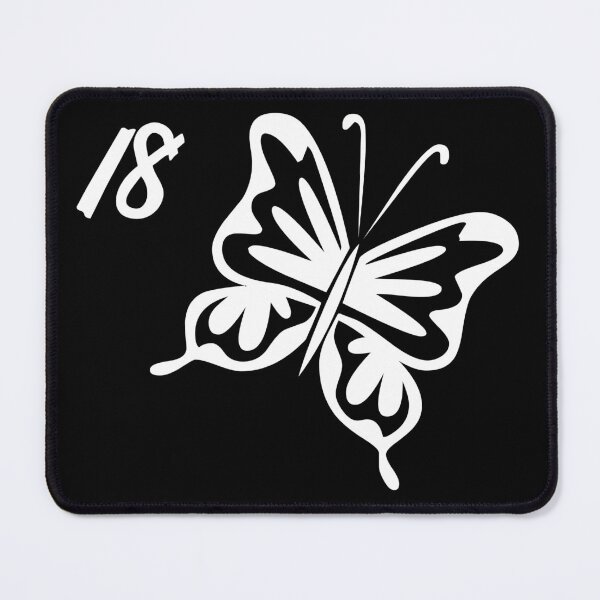Item preview, Butterfly with the number 18 designed and sold by aminz4.