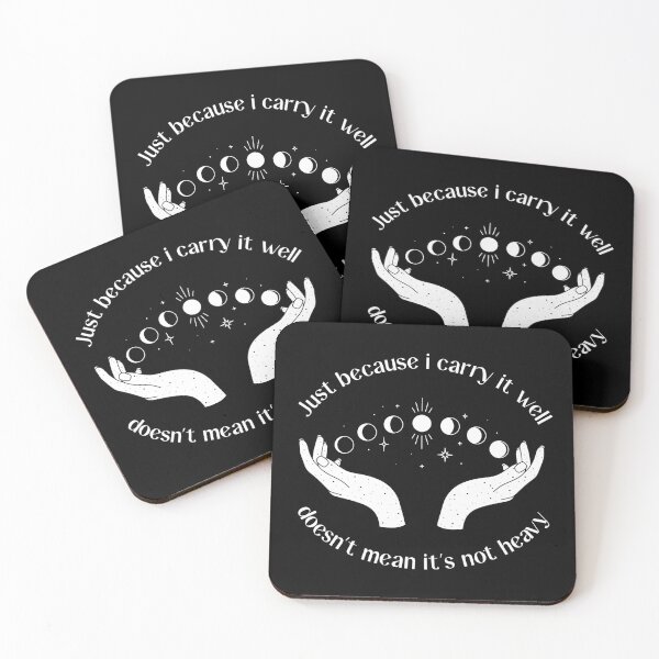 Item preview, Just because I carry it well doesn't mean it's not heavy - motivational quote designed and sold by Mindy Bubble.