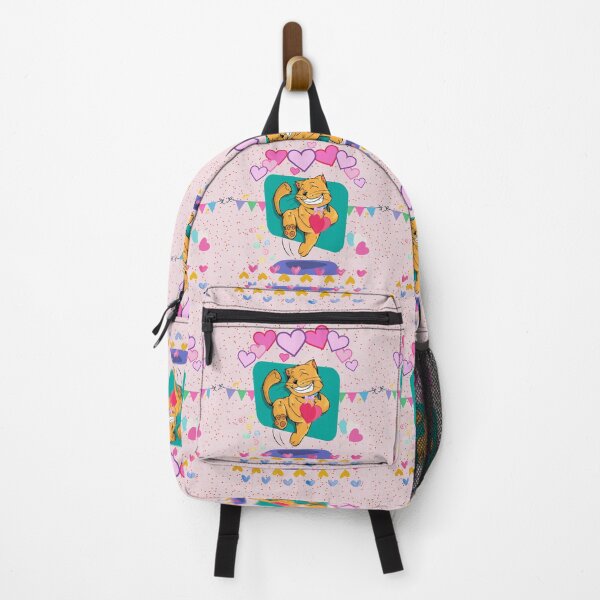 Item preview, Cute colorful Smiling cat with pink hearts of love designed and sold by mark-taylor.