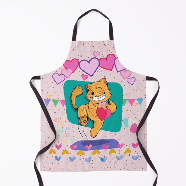 Item preview, Cute colorful Smiling cat with pink hearts of love designed and sold by mark-taylor.
