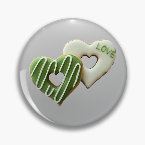 Item preview, Matcha heart doughnut cookies designed and sold by aiko-p.