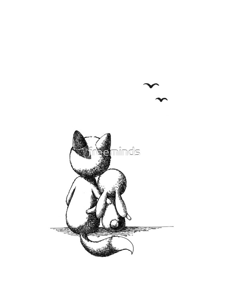 Fox and a rabbit by freeminds