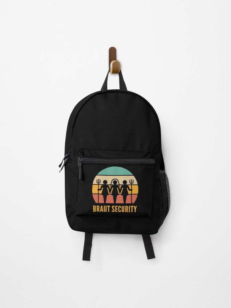 Thumbnail 1 of 3, Backpack, Braut Security (Hen Party / Sunset) designed and sold by Roderix.
