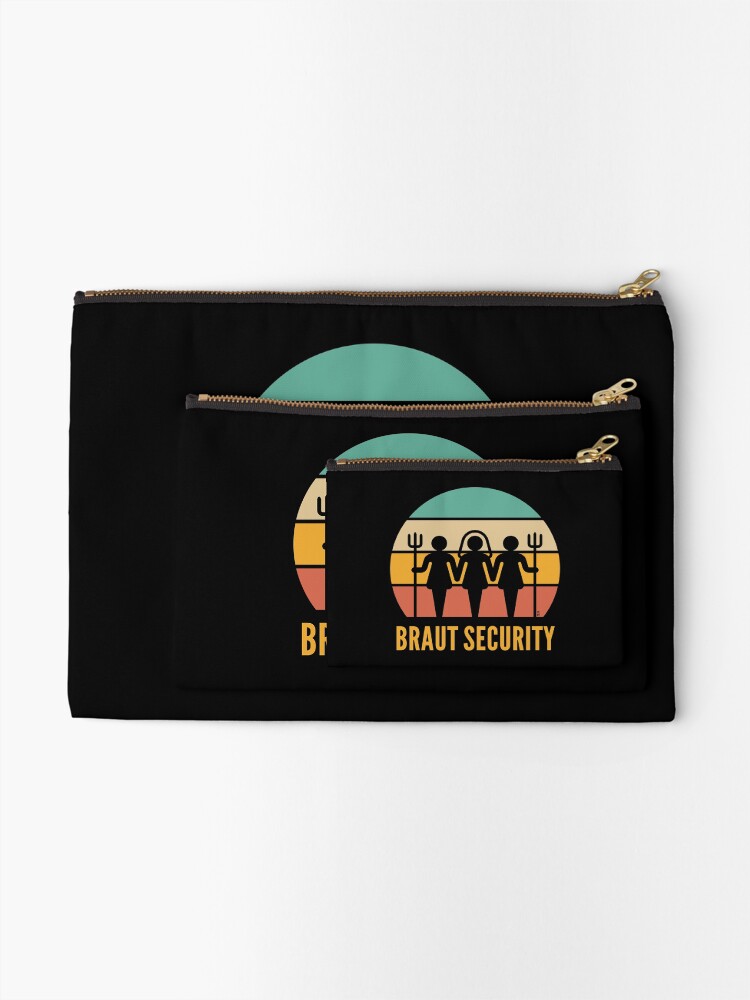 Thumbnail 2 of 4, Zipper Pouch, Braut Security (Hen Party / Sunset) designed and sold by Roderix.