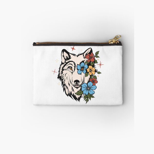 Item preview, Wolf with flowers designed and sold by Tanuja  Sharma.