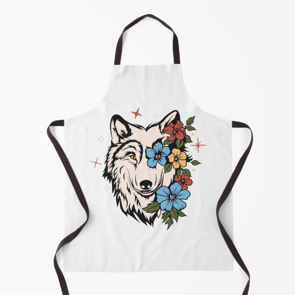 Artikelvorschau, Wolf mit Blumen entworfen und verkauft von Tanuja Sharma.