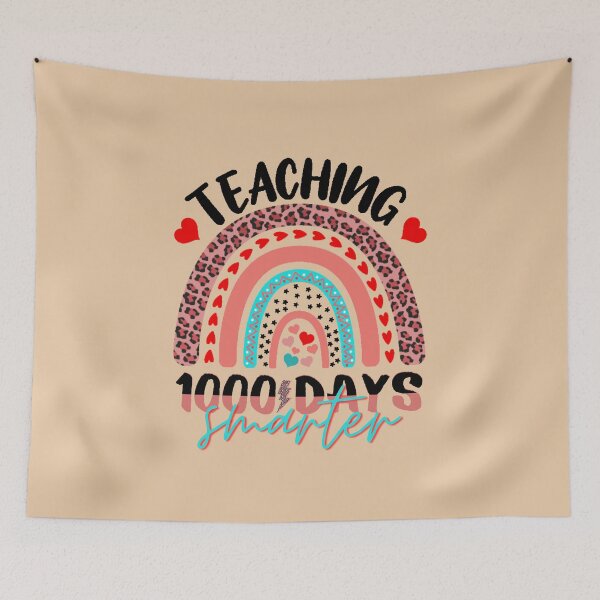 Item preview, Teaching 1000 days Smarter Happy 1000th Day Of School Rainbow Teacher designed and sold by SweetbeStore.