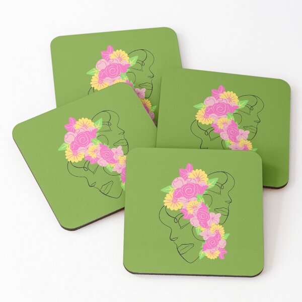 Item preview, Face line and graphic flower mix. designed and sold by Trianglegreen.