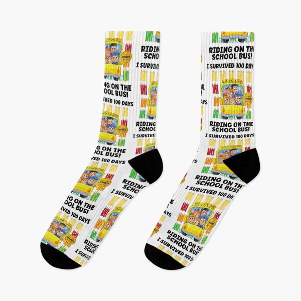 Item preview, I SURVIVED 100 DAYS OF RIDING ON THE SCHOOL BUS, 100 DAYS SMARTER, 100TH DAY OF SCHOOL,  designed and sold by R B Chrystal.