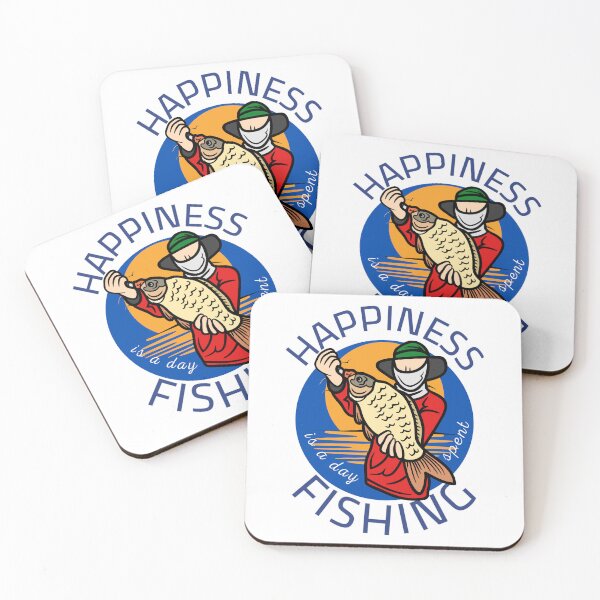 Item preview, Happiness is a day spent fishing - Sunset Fisherman. designed and sold by JockArts.