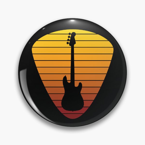 Item preview, Bass Guitar Sunset Plectrum designed and sold by FinishYourSong.
