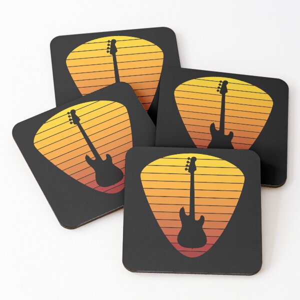 Item preview, Bass Guitar Sunset Plectrum designed and sold by FinishYourSong.