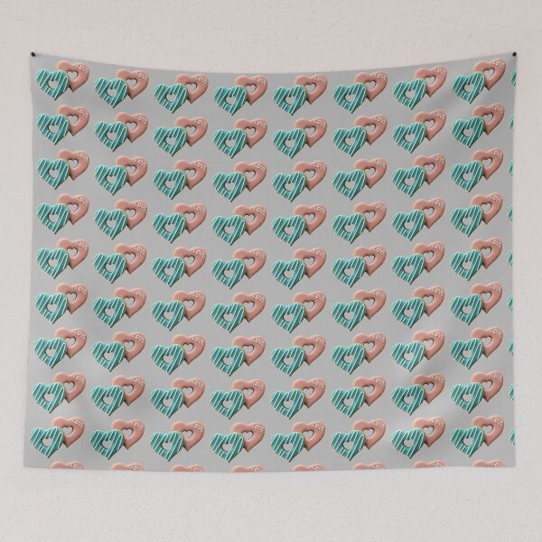 Item preview, Heart doughnut cookies (blue and pink) designed and sold by aiko-p.