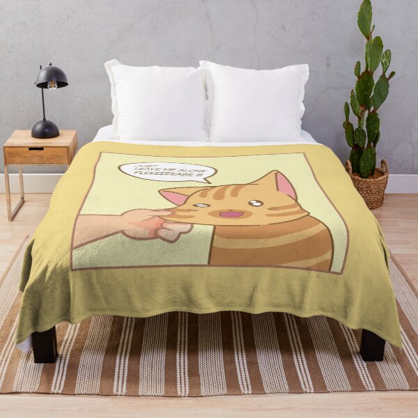 Item preview, Leave me alone please cute anime cat lover quote designed and sold by Mindy Bubble.
