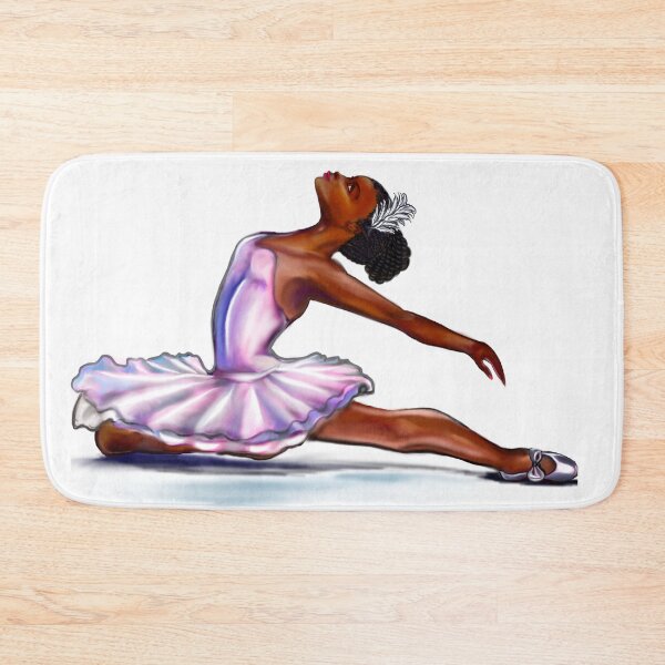Item preview, African American  ballerina -#005 - brown skin ballerina in lavender purple tutu  designed and sold by Artonmytee.