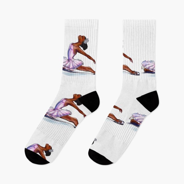 Item preview, African American  ballerina -#005 - brown skin ballerina in lavender purple tutu  designed and sold by Artonmytee.