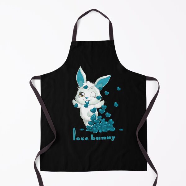 Item preview, Love Bunny (Turquoise on Black) designed and sold by PawsitiveMum.