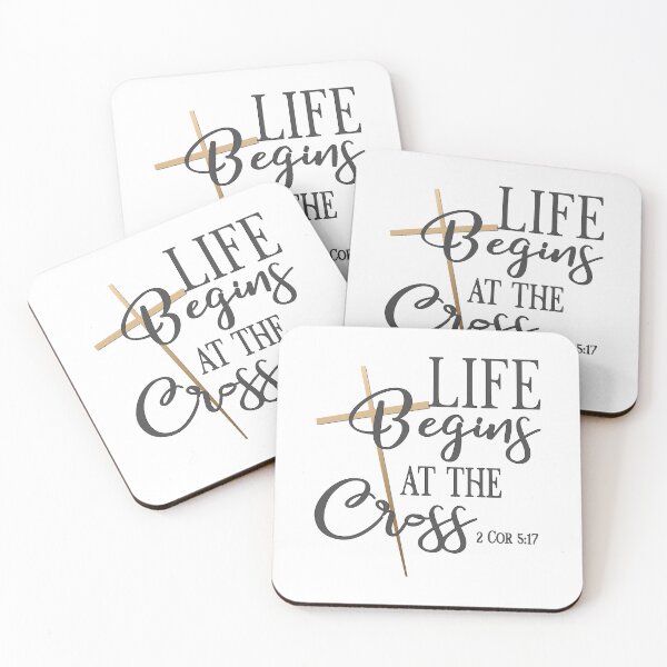 Item preview, Christian Design - Live Begins at the Cross - 2 Corinthians 5:17 designed and sold by simplydesignart.