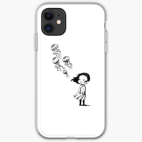 Girl and the jellyfish iPhone Soft Case